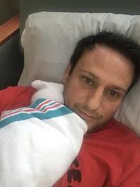 Image may contain: Jeff Hobbs, sleeping, closeup and indoor